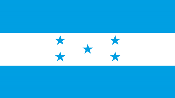 Bandera Nacional de Honduras Azul Turqueza