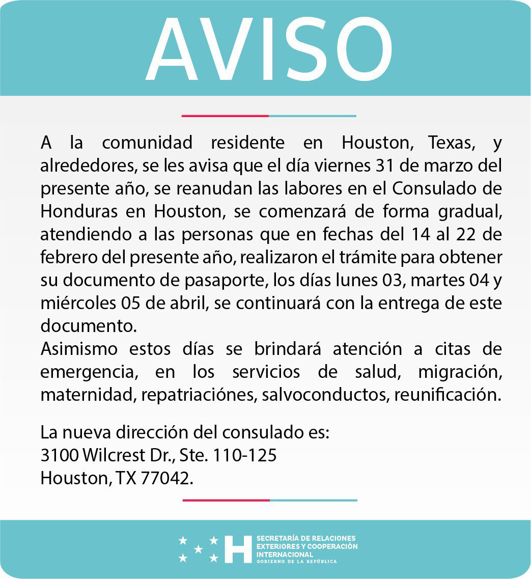 Cita Para Pasaporte Hondureño En Houston Tx