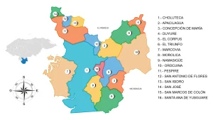 Mapa del Departamento de Choluteca