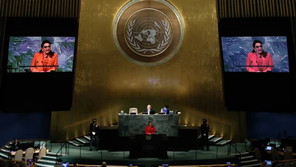 Presidenta de Honduras Xiomara Castro se dirige en su primer discurso a la Asamblea de la ONU